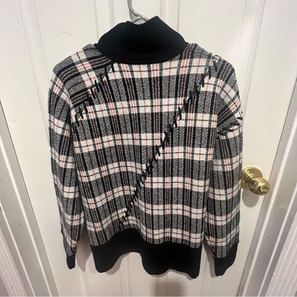 3.1 Phillip lim women's Wool Plaid Jacquard Oversized Sweater size medium - Picture 9 of 13